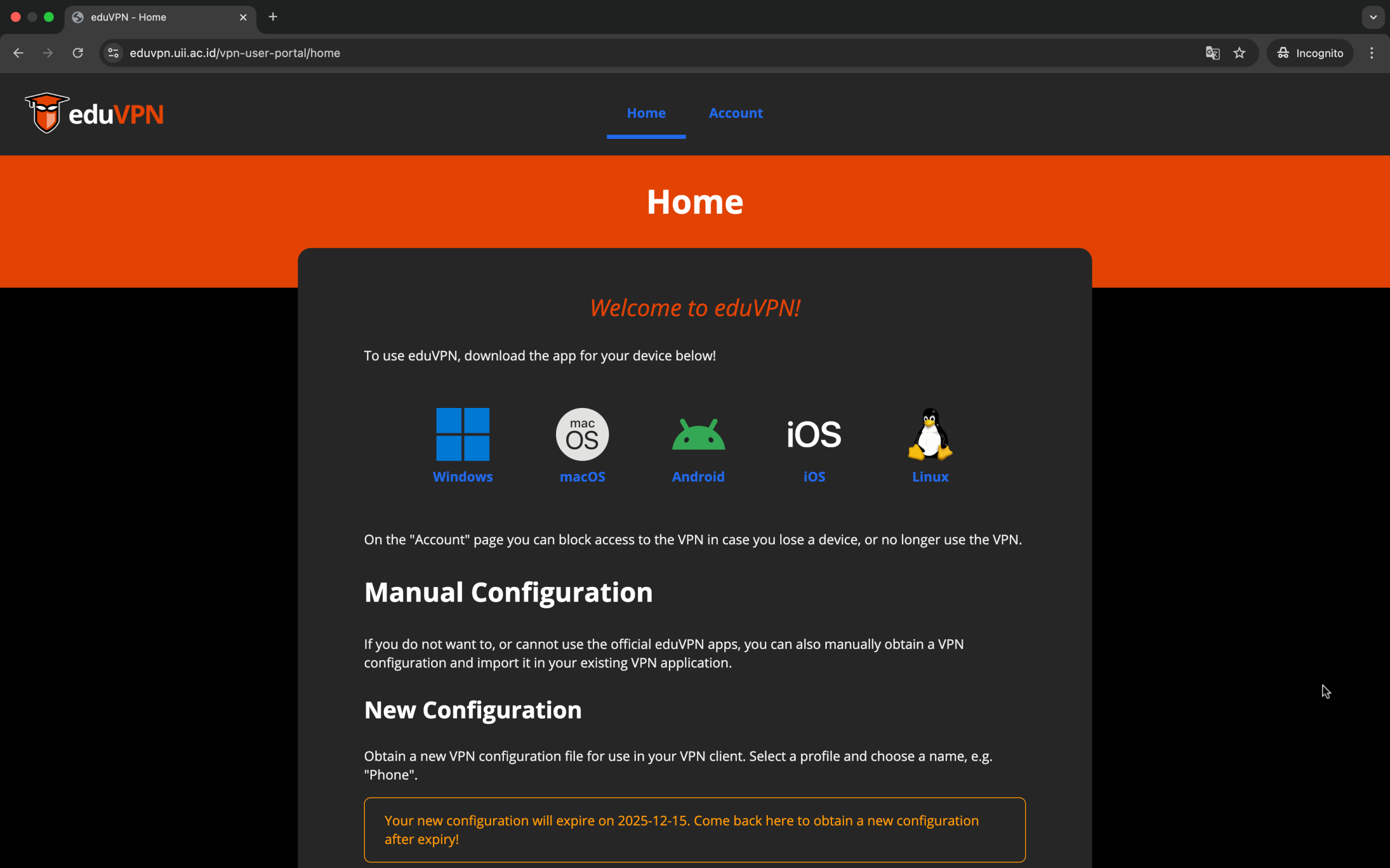 Unduh Aplikasi eduVPN