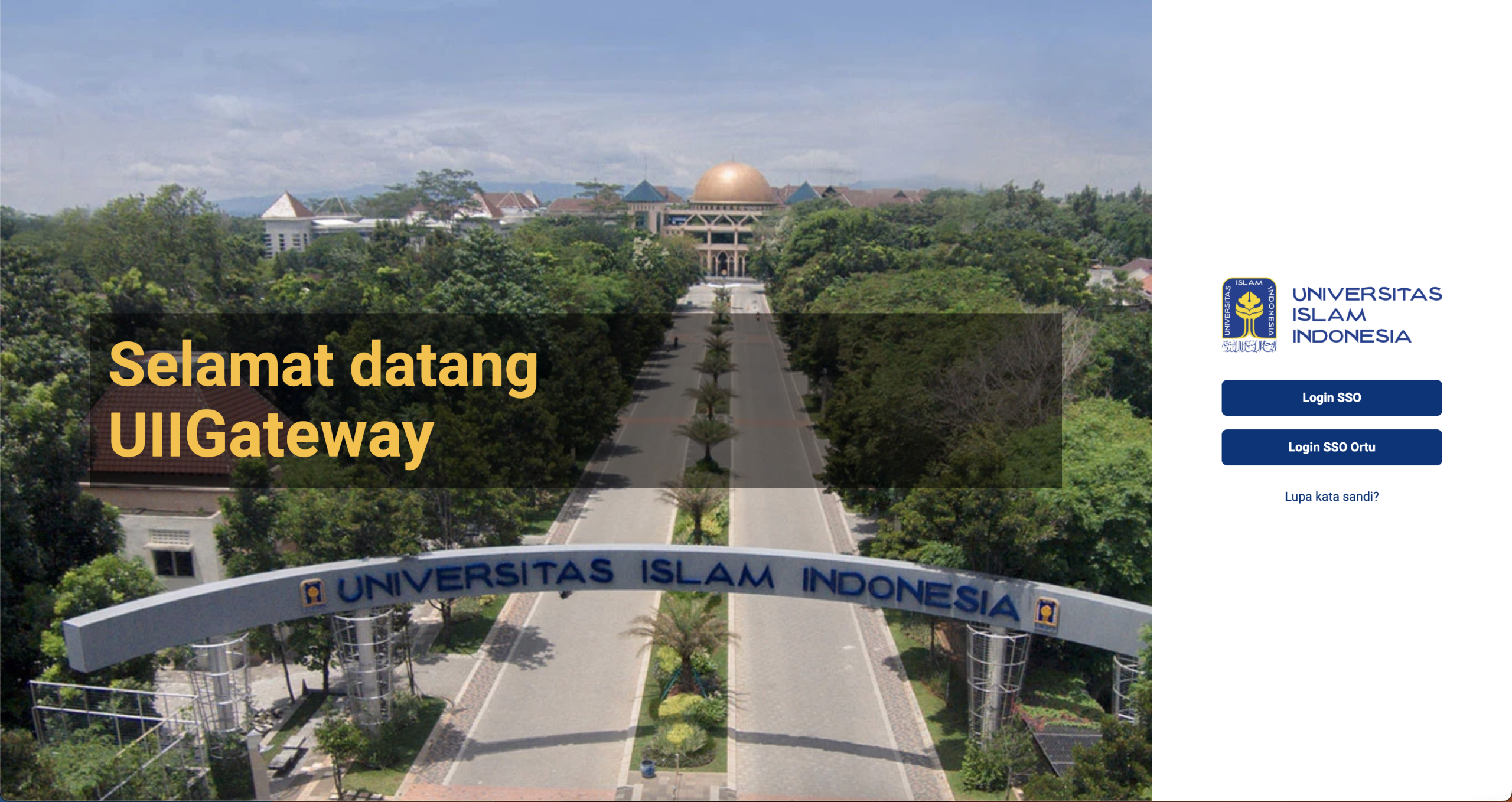 Halaman Login UIIGateway