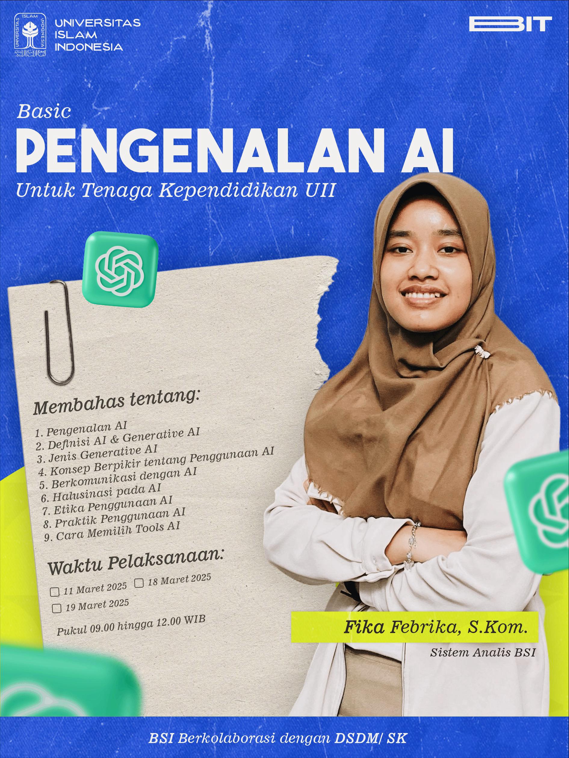 Poster Belajar IT: Pengenalan AI (Basic)